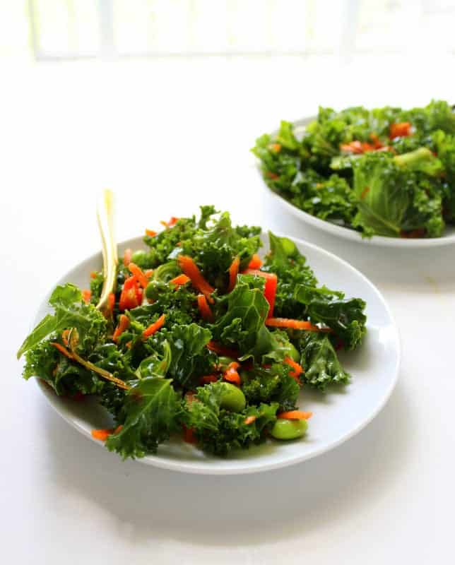 Asian Kale Salad - low FODMAP, gluten free, grain free, dairy free, vegan