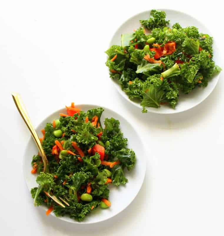 Asian Kale Salad - low FODMAP, gluten free, grain free, dairy free, vegan