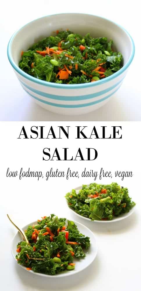 Asian Kale Salad - low FODMAP, gluten free, grain free, dairy free, vegan