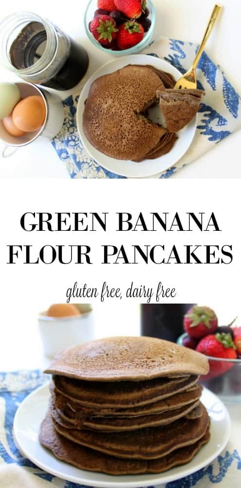 Green Banana Flour Pancakes - low FODMAP, gluten free, dairy free