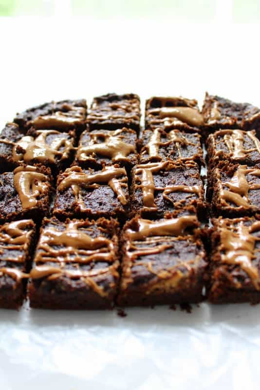 Coffee Flour Peanut Butter Zucchini Brownies - vegan, dairy free, low fodmap