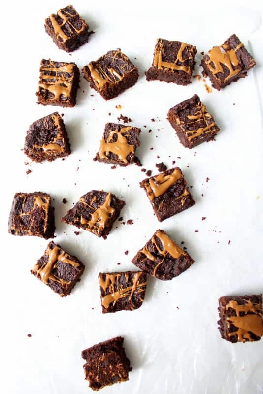 Coffee Flour Peanut Butter Zucchini Brownies - vegan, dairy free, low fodmap