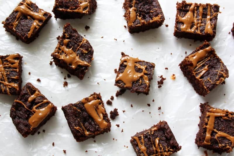 Coffee Flour Peanut Butter Zucchini Brownies - vegan, dairy free, low fodmap