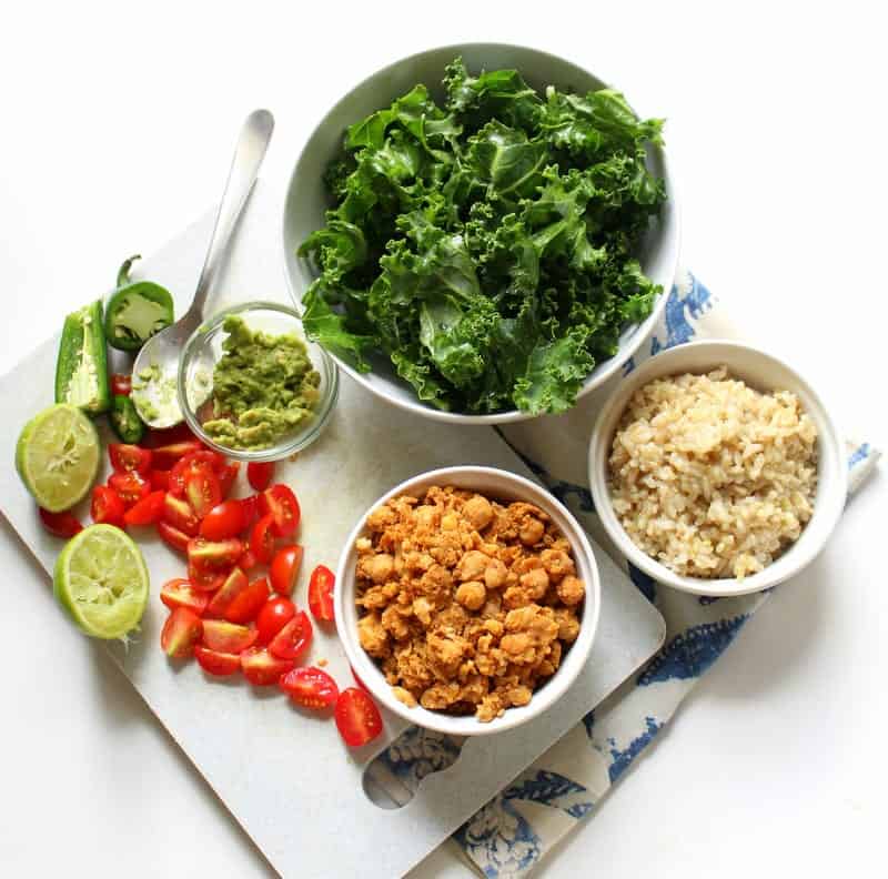 low FODMAP Chickpea Burrito Bowl - gluten free, grain free, dairy free, vegan, vegetarian