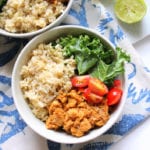 low FODMAP Chickpea Burrito Bowl - gluten free, grain free, dairy free, vegan, vegetarian