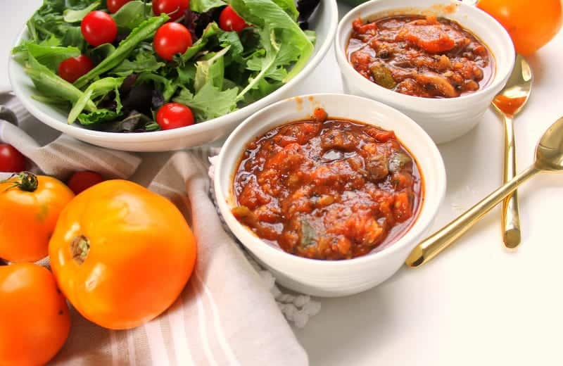 Slow Cooker Ratatouille - low FODMAP, gluten free, grain free, dairy free, vegan, whole 30