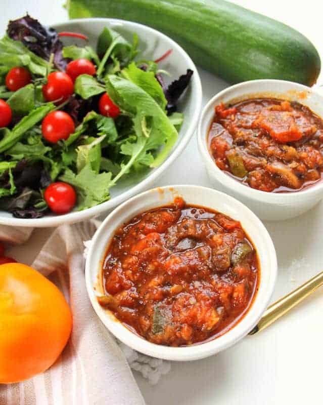 Slow Cooker Ratatouille - low FODMAP, gluten free, grain free, dairy free, vegan, whole 30