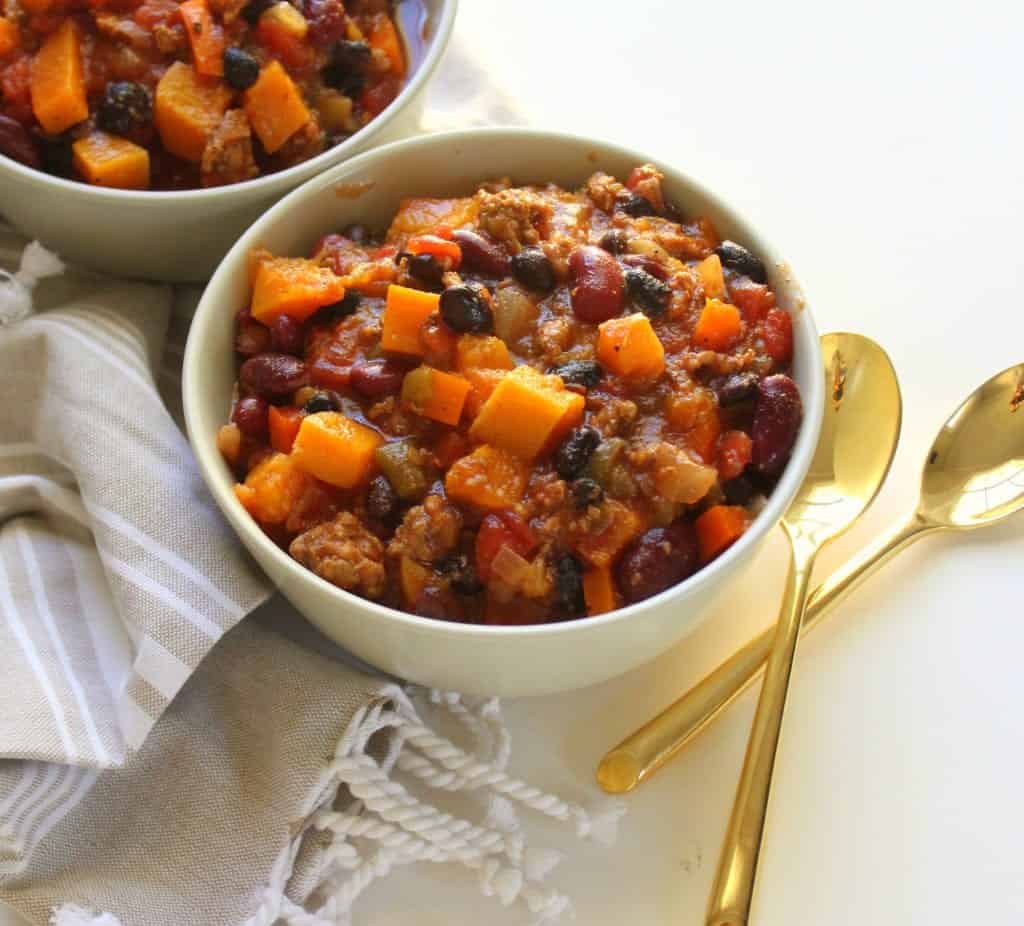 Chicken Butternut Squash Chili - gluten free, grain free, dairy free