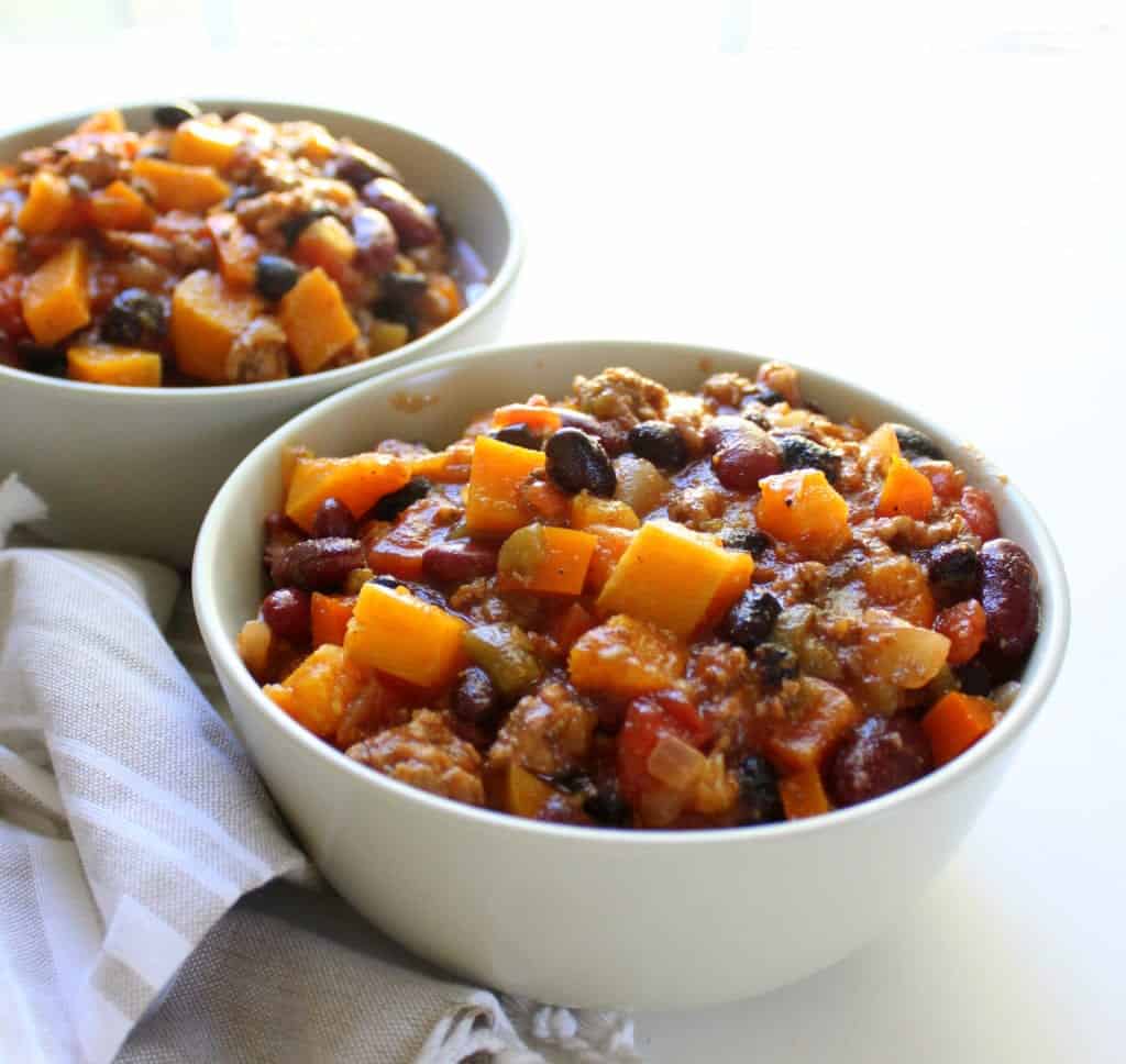 Chicken Butternut Squash Chili - gluten free, grain free, dairy free