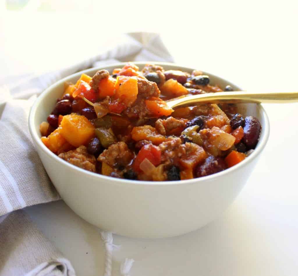 Chicken Butternut Squash Chili - gluten free, grain free, dairy free