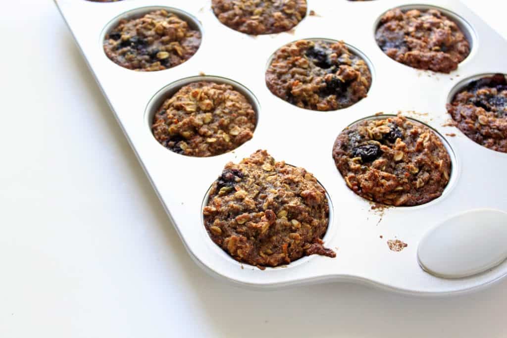 Oatmeal Blueberry Carrot Zucchini Muffins - low FODMAP, gluten free, dairy free