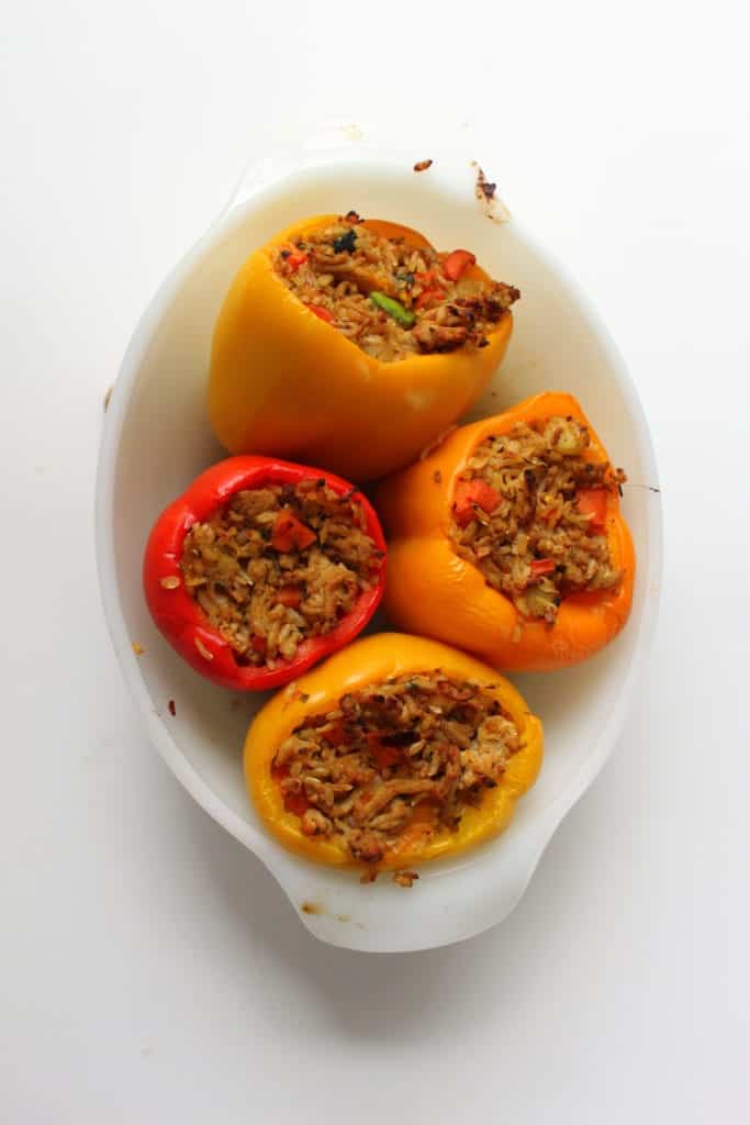 Stuffed Peppers - low FODMAP, gluten free, dairy free