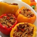 Stuffed Peppers - low FODMAP, gluten free, dairy free