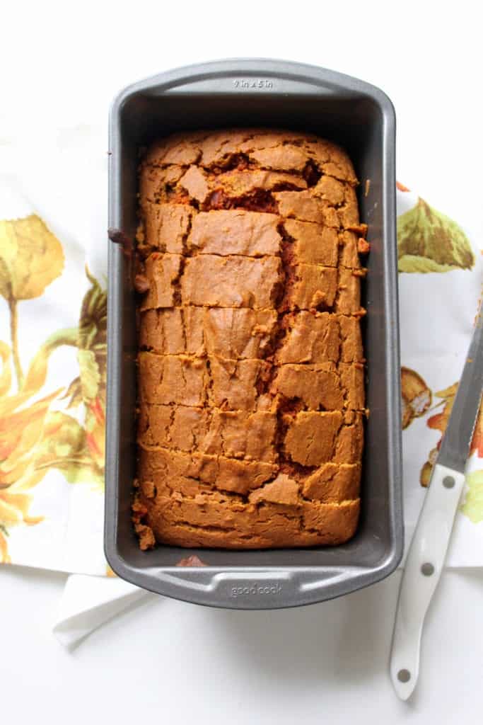 Fall Spice Pumpkin Bread - gluten free, lactose free, low FODMAP