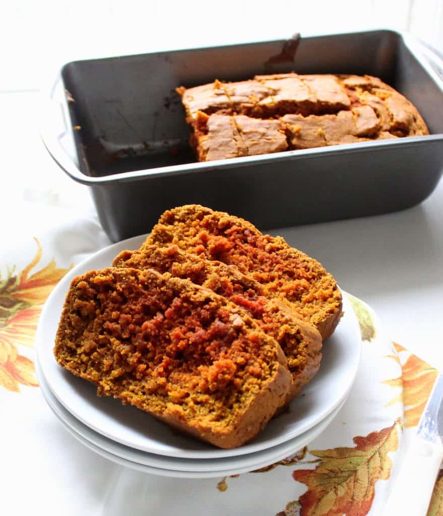 Fall Spice Pumpkin Bread - gluten free, lactose free, low FODMAP