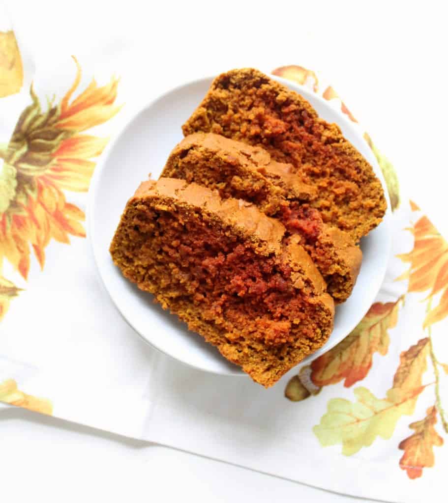 Fall Spice Pumpkin Bread - gluten free, lactose free, low FODMAP