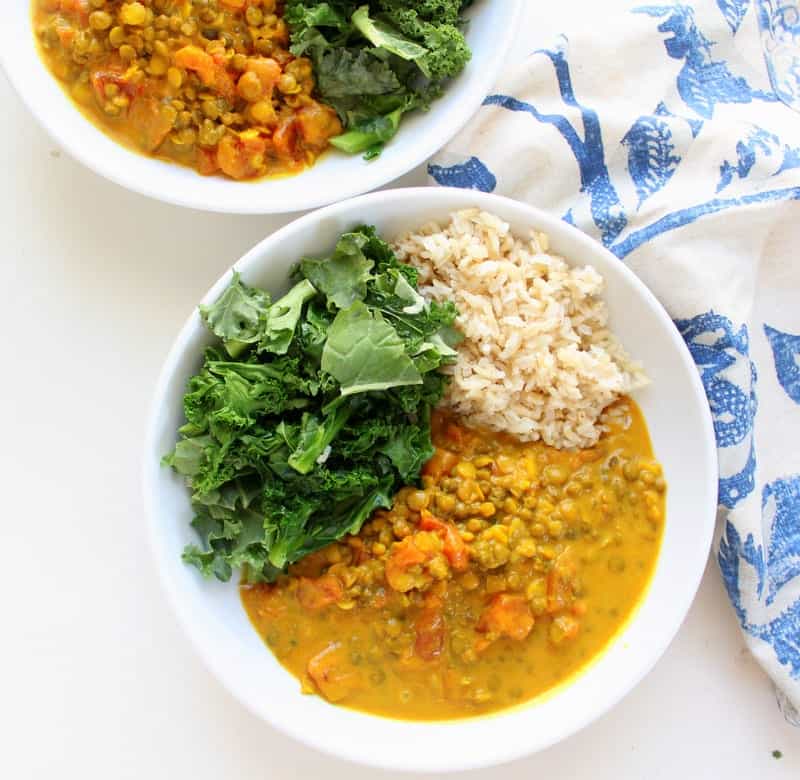 Three tin tomato, turmeric and coconut dahl - The FODMAP Friendly Kitchen