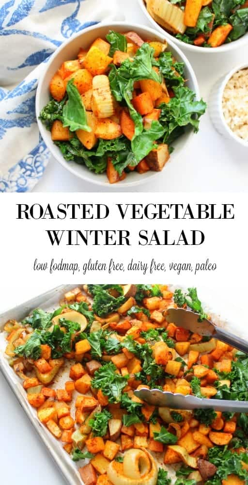 Roasted Vegetable Winter Salad - low FODMAP, vegetarian, vegan, dairy free, gluten free