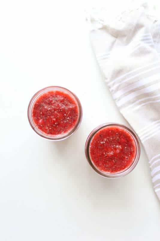 Strawberry Chia Jam - low fodmap, gluten free, dairy free, paleo, vegan