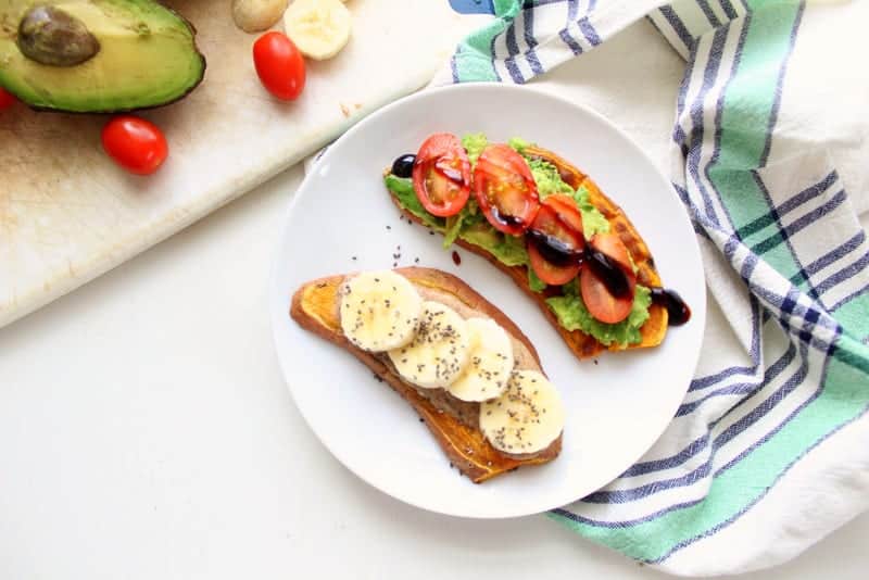 Sweet Potato Toast - low FODMAP, gluten free, dairy free, grain free, vegan