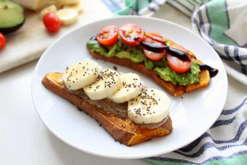 Sweet Potato Toast - low FODMAP, gluten free, dairy free, grain free, vegan