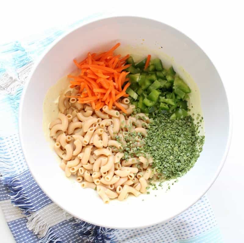 low FODMAP Macaroni Salad gluten free, healthy