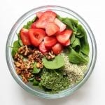 Strawberry Spinach Salad - low FODMAP, gluten free, dairy free, vegan, side dish, salad