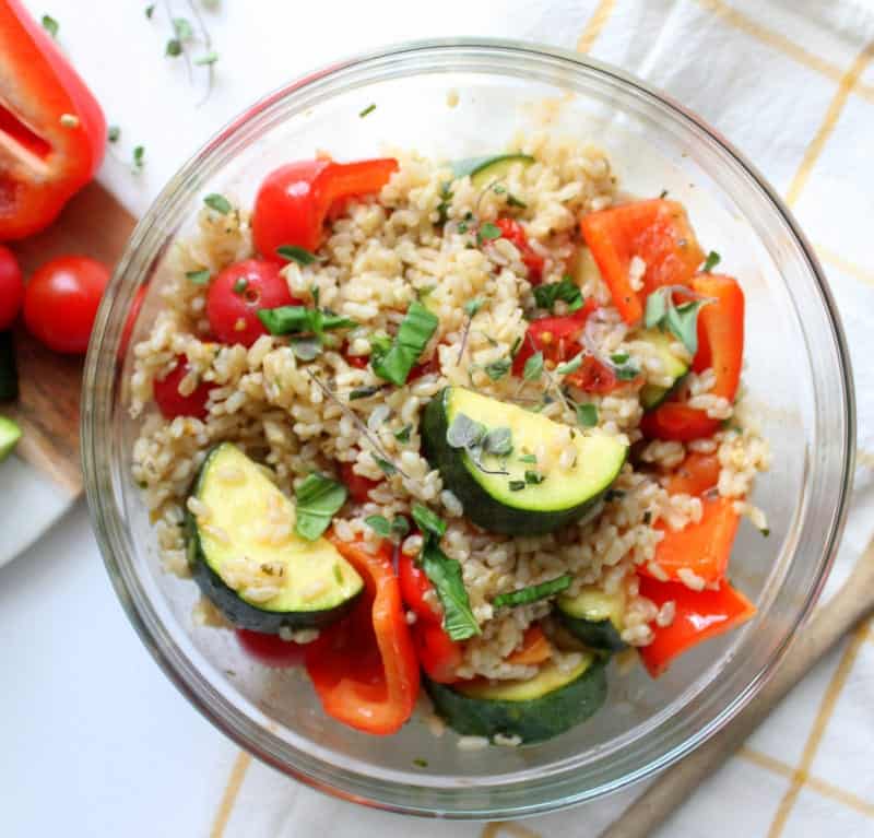 Grilled Vegetable and Grain Salad - low fodmap, gluten free, dairy free