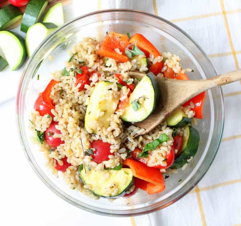 Grilled Vegetable and Grain Salad - low fodmap, gluten free, dairy free