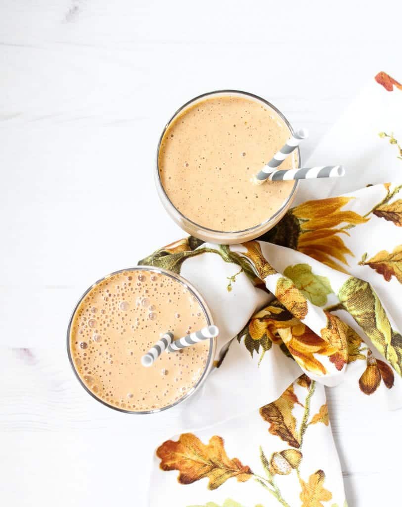 Pumpkin Spice Latte Smoothie - gluten free, low fodmap #glutenfree #lowfodmap #smoothie #psl