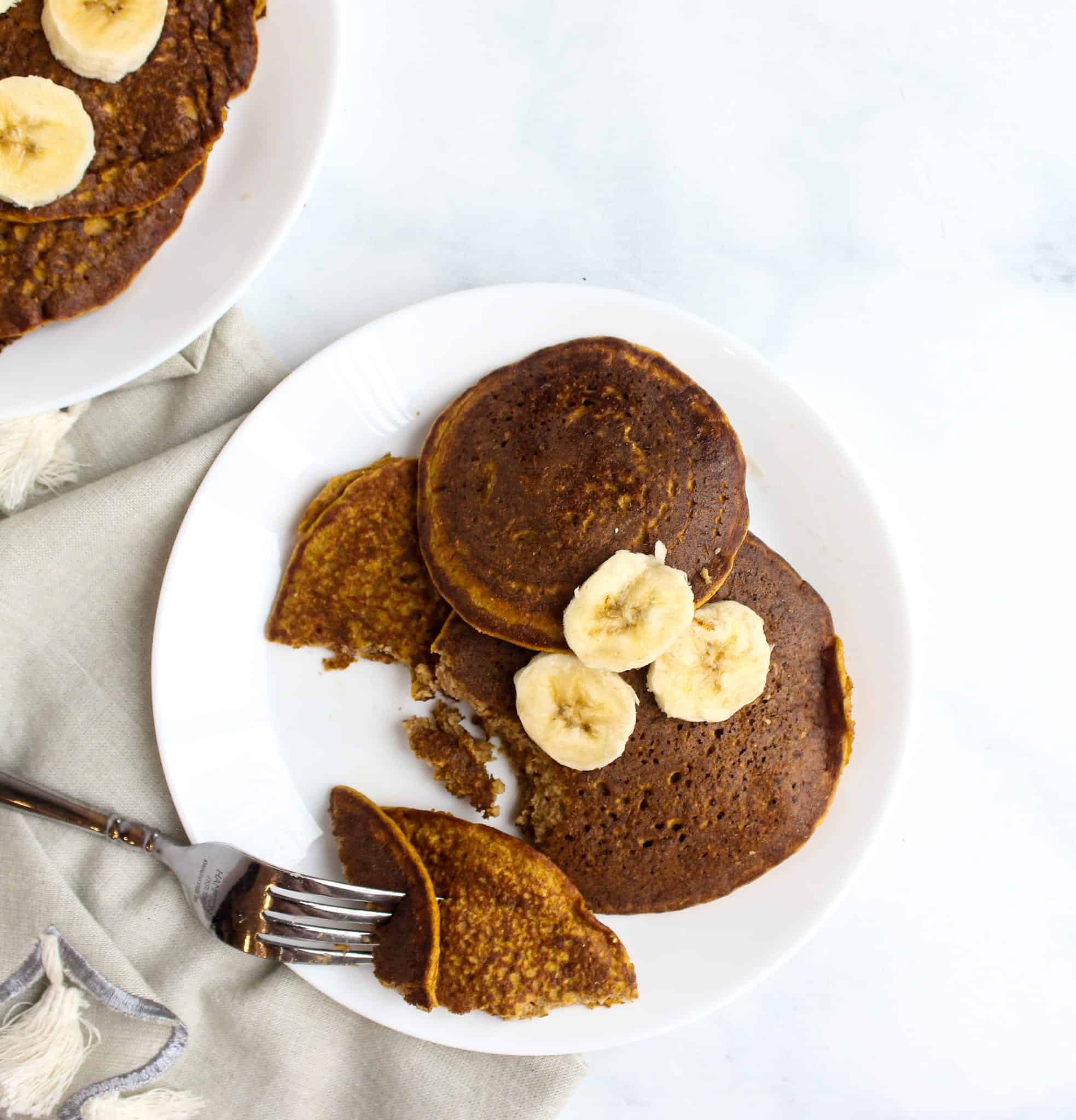 Pumpkin Blender Pancakes for One - #glutenfree #dairyfree #lowfodmap #breakfast #college #pumpkin