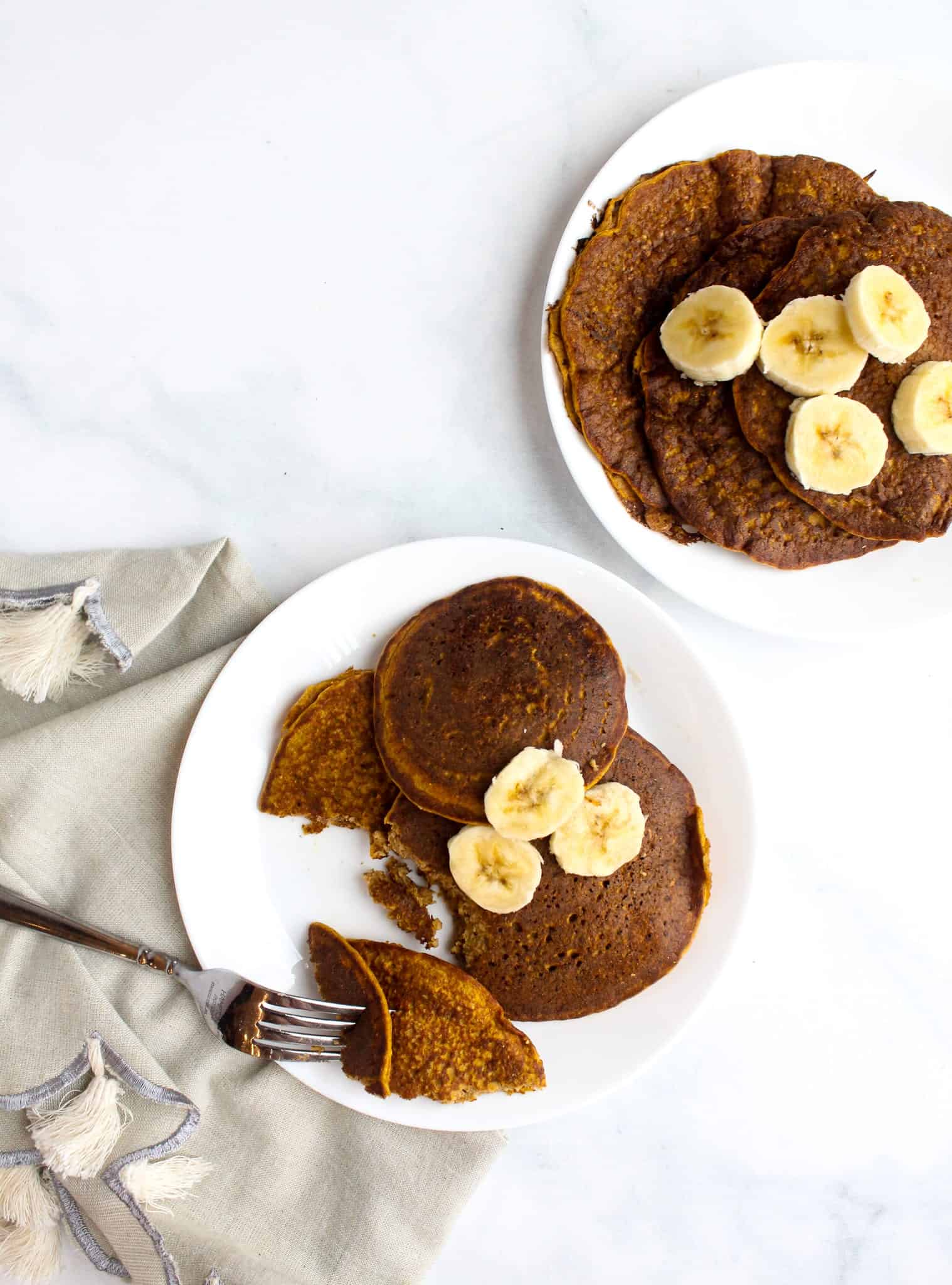 Pumpkin Blender Pancakes for One - #glutenfree #dairyfree #lowfodmap #breakfast #college #pumpkin