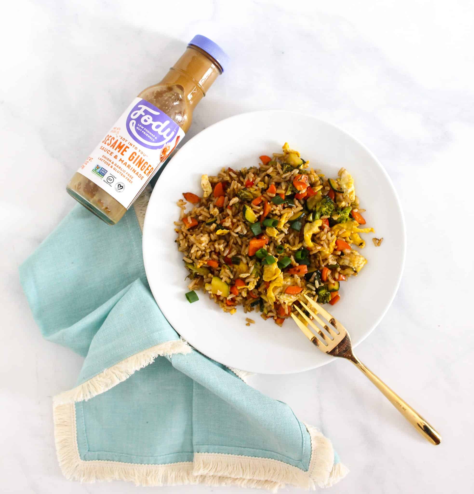 low FODMAP Vegetable Fried Rice #lowfodmap #glutenfree #dairyfree #fodyfoods