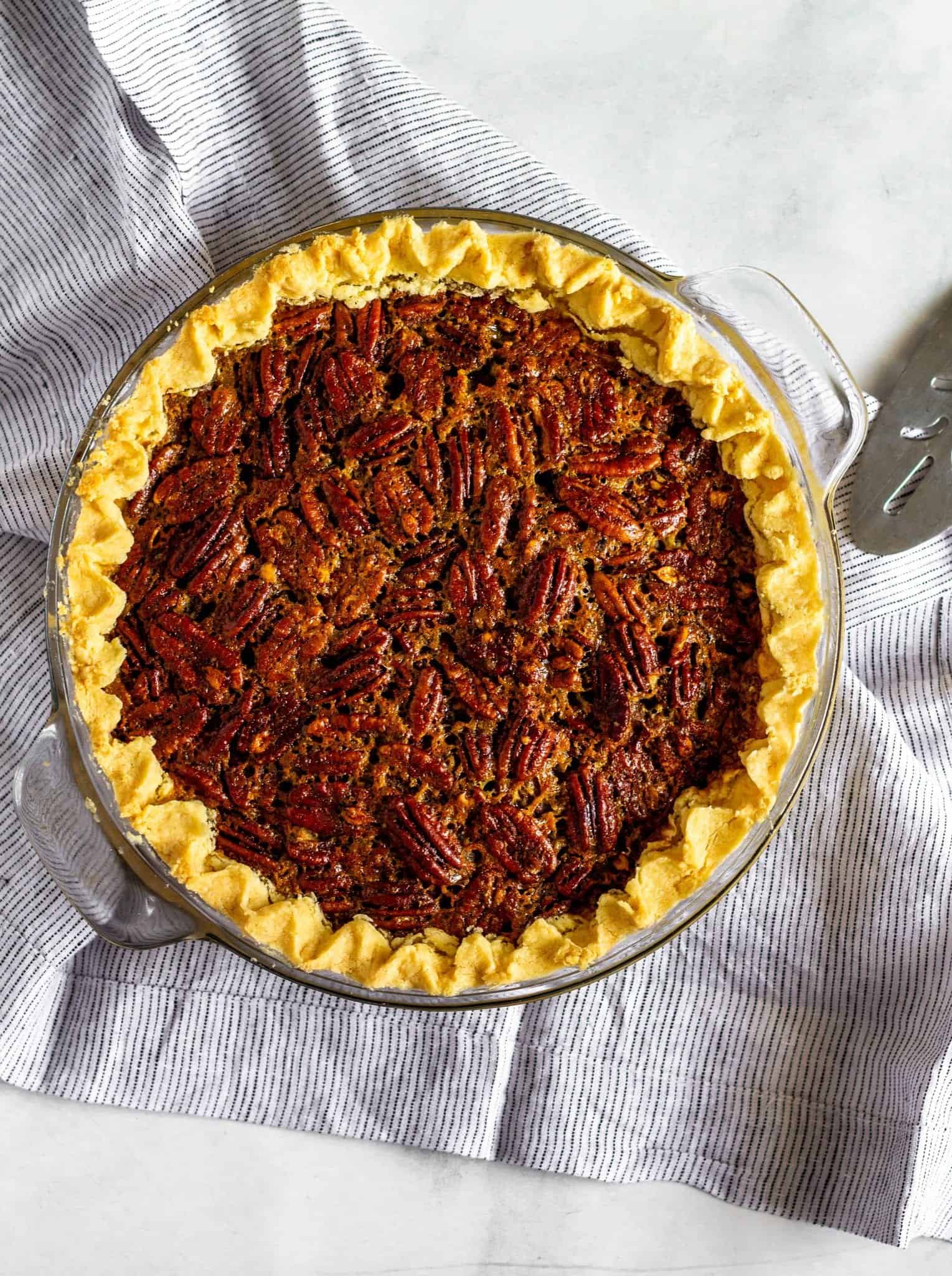 No Corn Syrup Pecan Pie #lowfodmap #thanksgivingrecipe #tararochfordnutrition