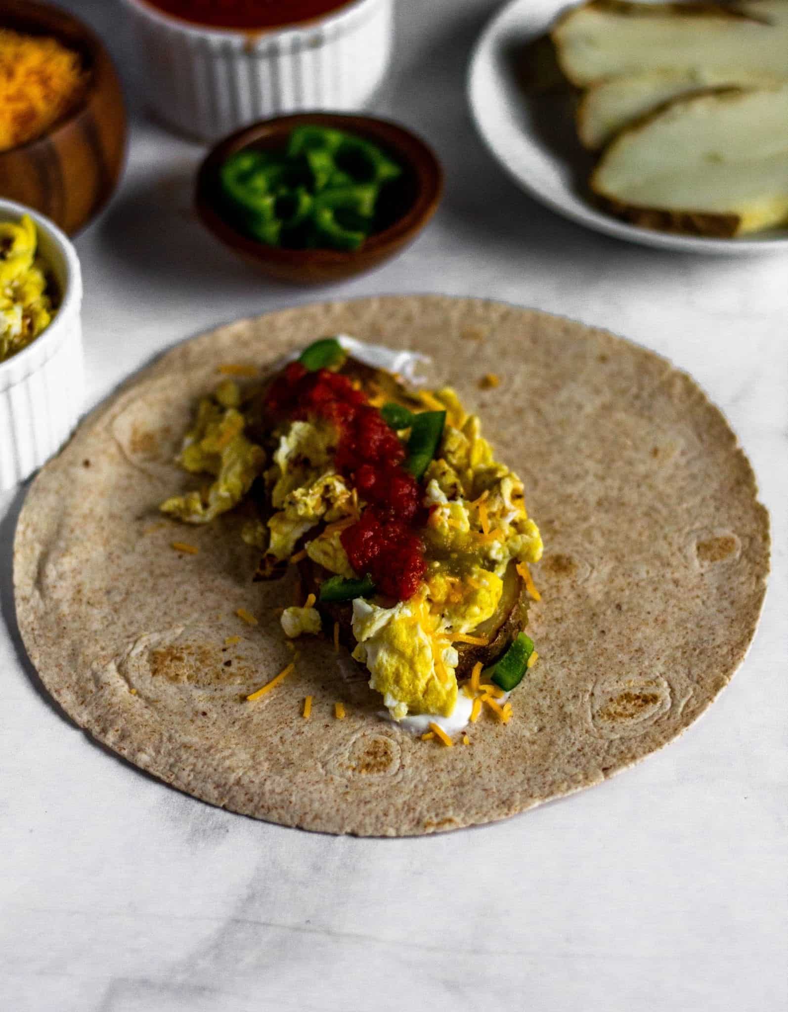 low FODMAP Potato Breakfast Burrito #lowfodmap #tararochfordnutrition