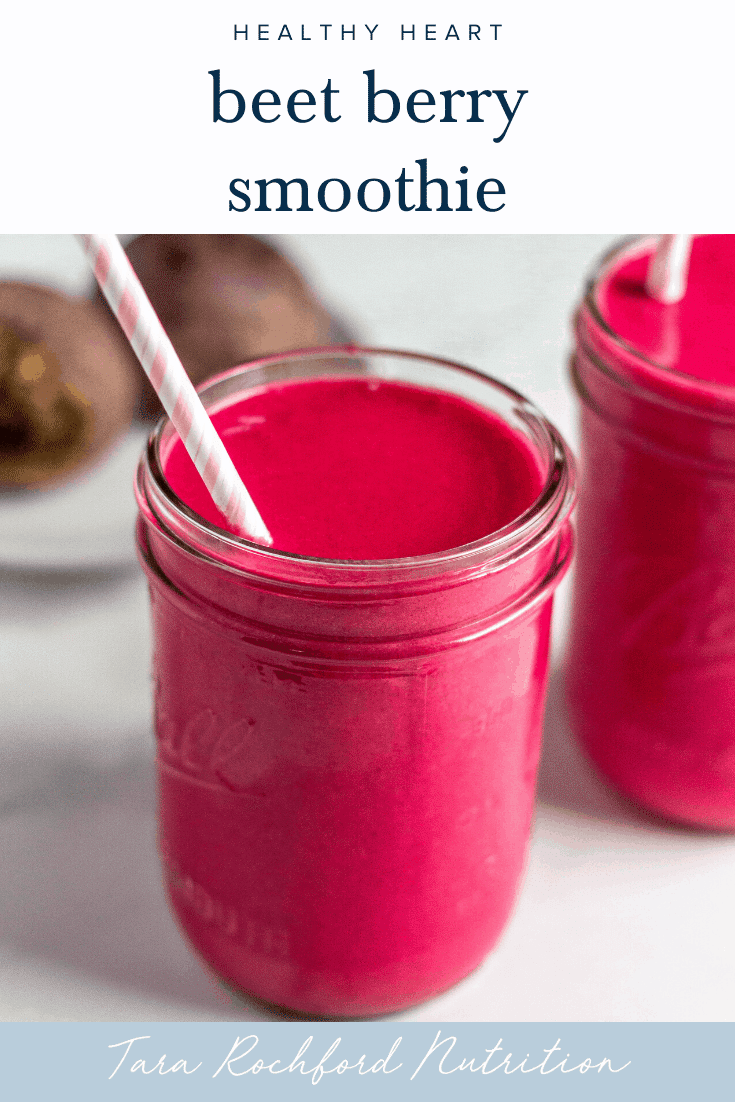 Healthy Heart Beet Berry Smoothie #healthyrecipes #tararochfordnutrition