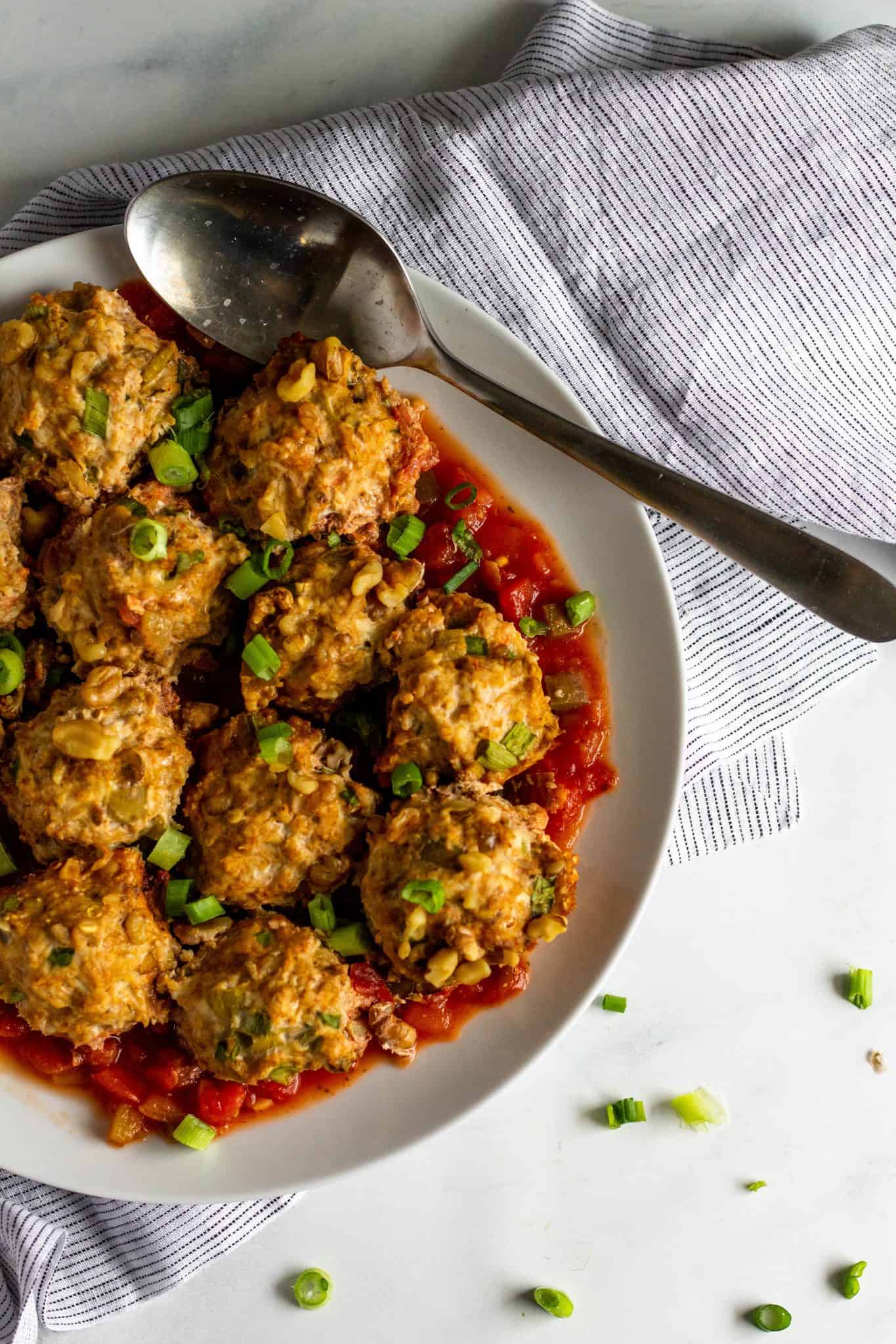 Slow Cooker Taco Meatballs #lowfodmap #hearthealthy #healthydinner