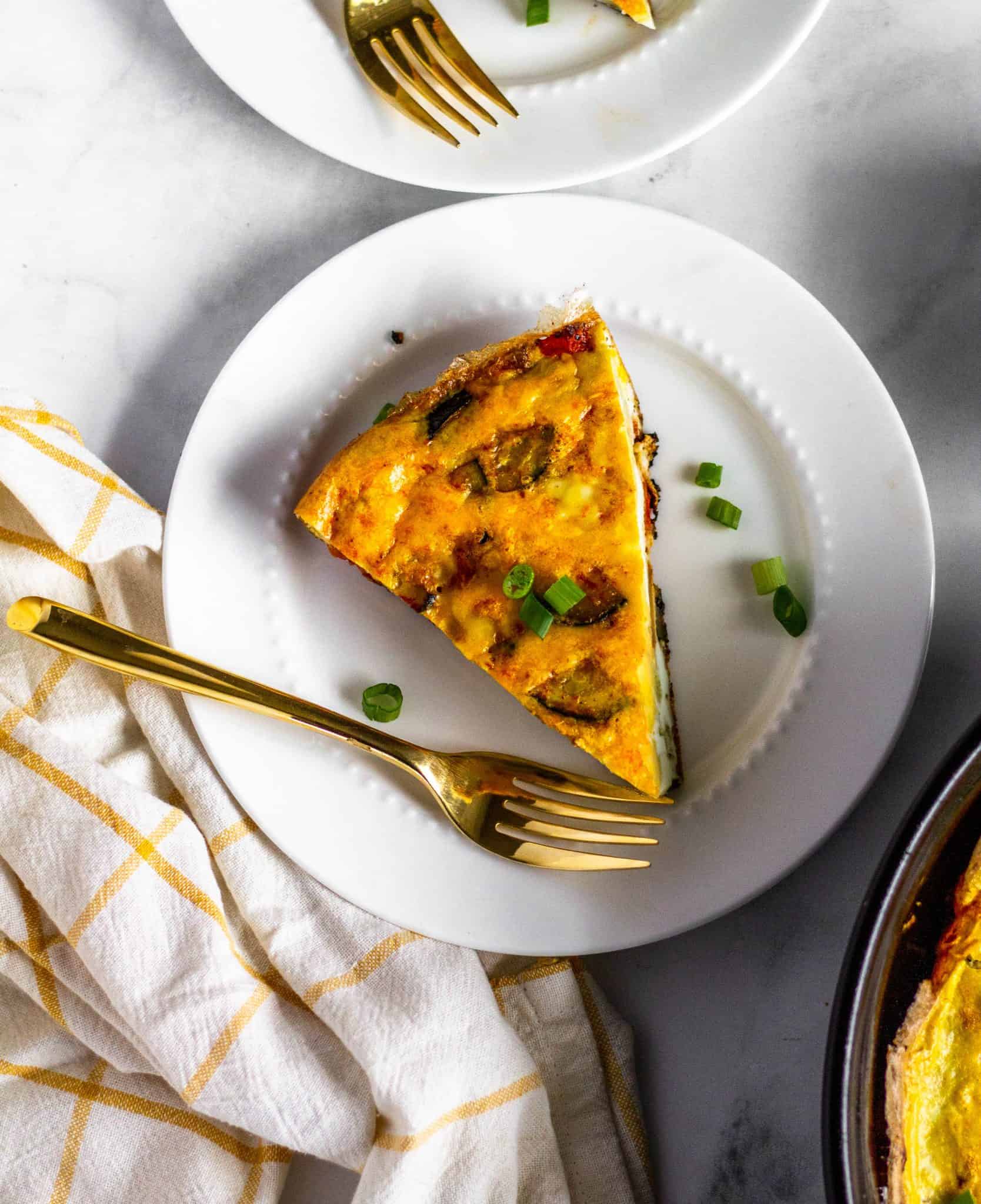 low FODMAP Vegetable Frittata #lowfodmap #healthyrecipes #tararochfordnutrition