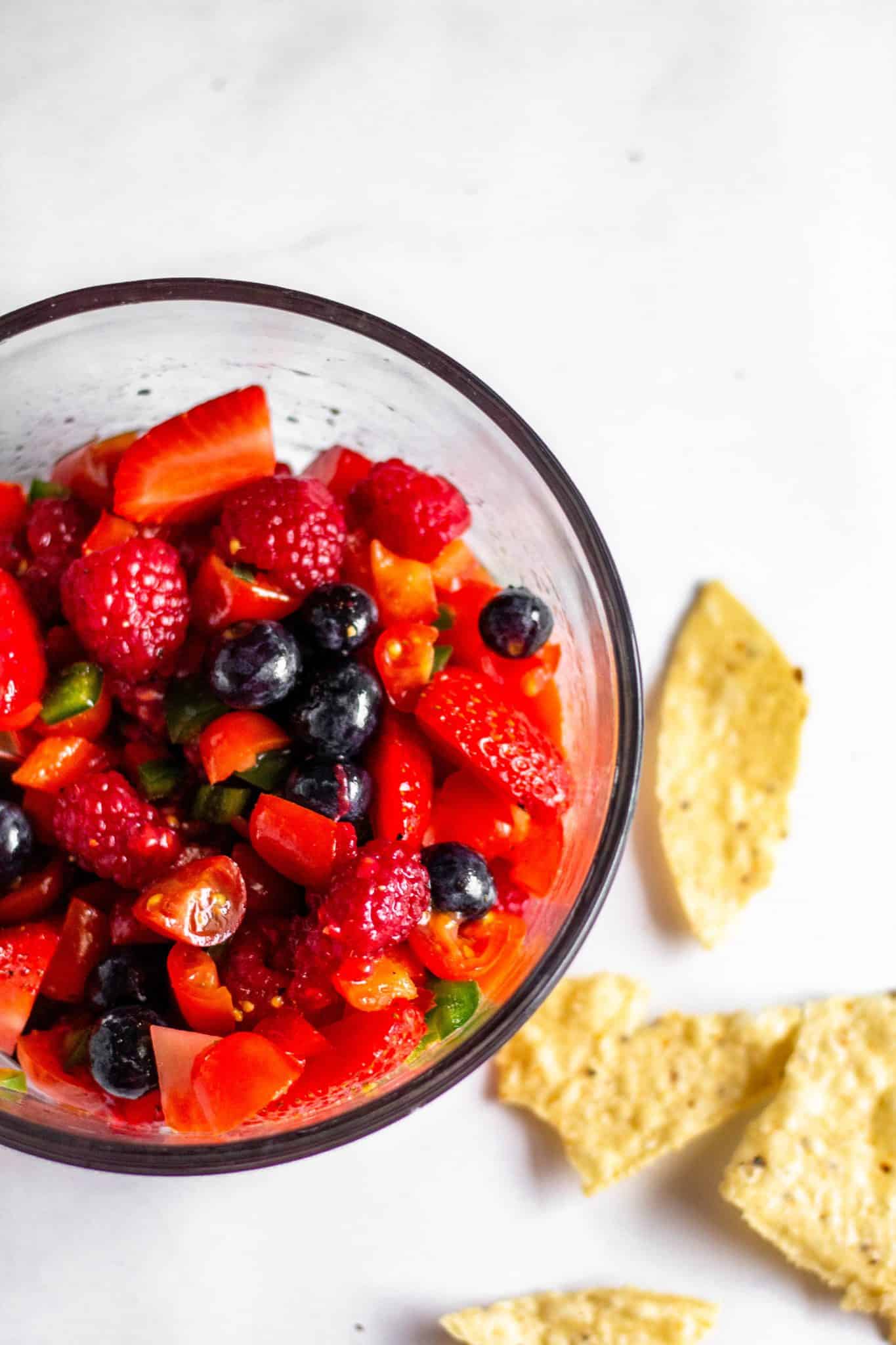 Red and Blue Berry Fruit Salsa #lowfodmap #tararochfordnutrition