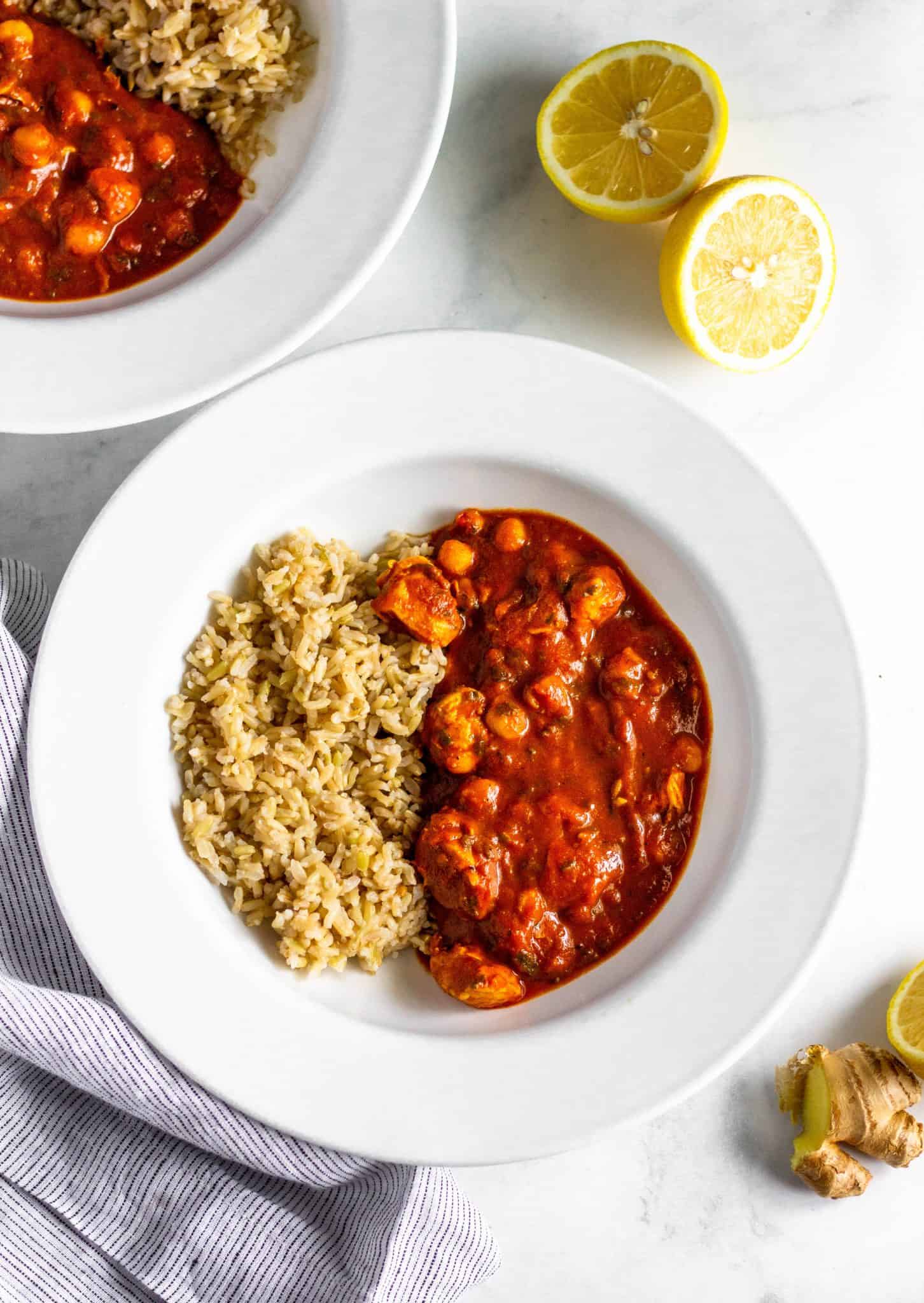 low FODMAP Chicken and Chickpea Tikka Masala #lowfodmap #healthyrecipe #tararochfordnutrition