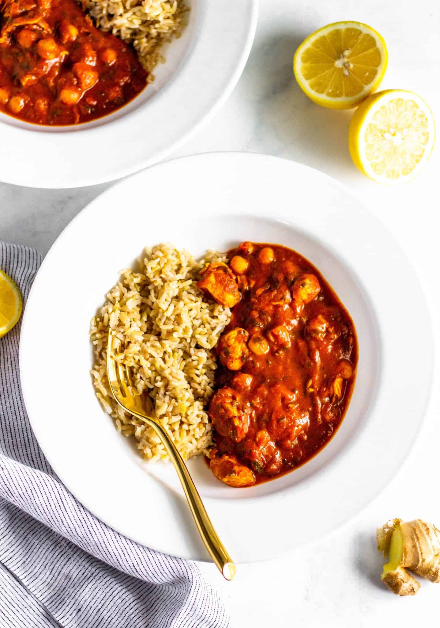 low FODMAP Chicken and Chickpea Tikka Masala #lowfodmap #healthyrecipe #tararochfordnutrition