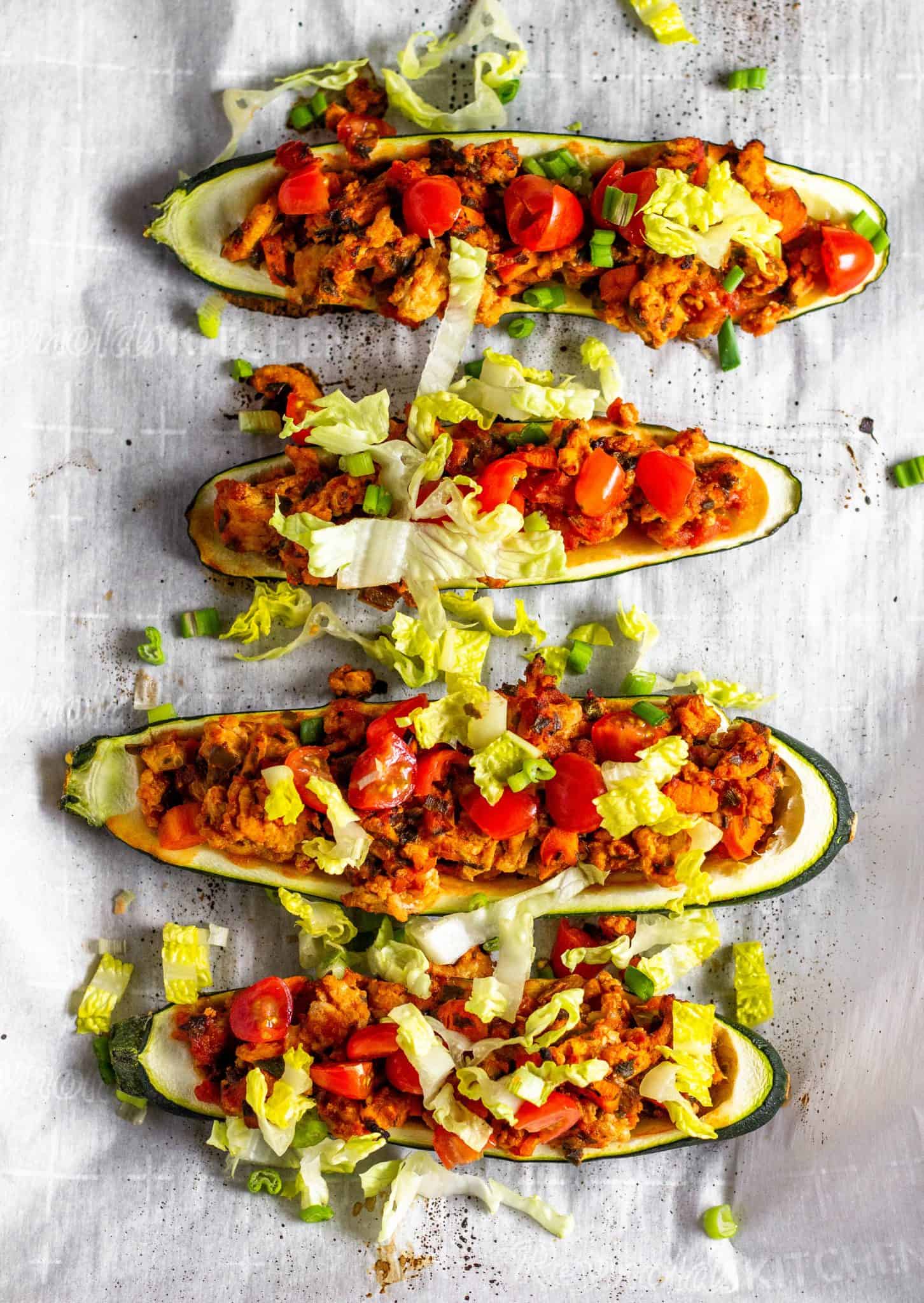 Taco Zucchini Boats #lowfodmap #tararochfordnutrition