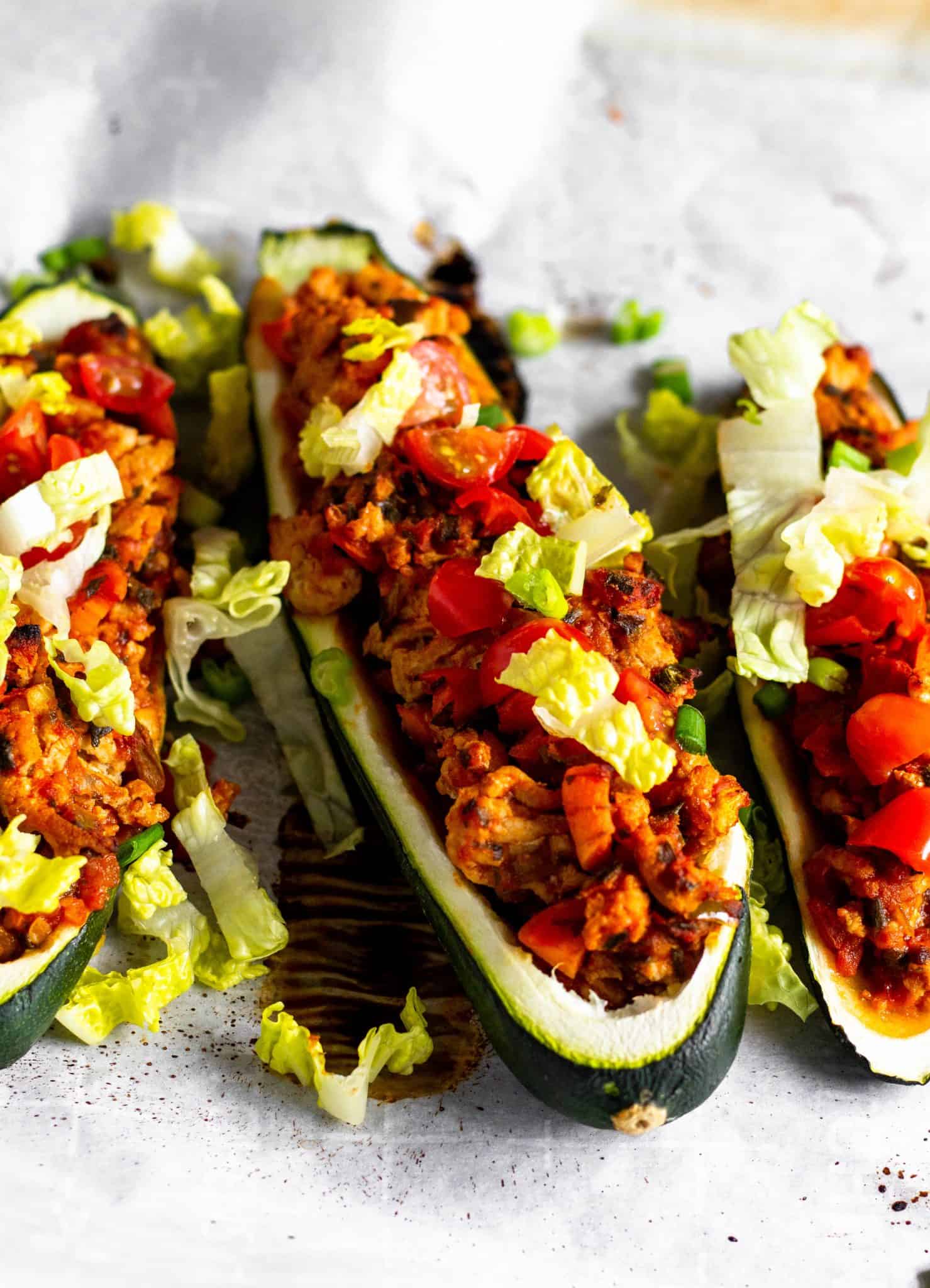 Taco Zucchini Boats #lowfodmap #tararochfordnutrition