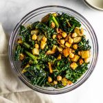 Roasted Potato Kale and Chickpea Salad #lowfodmdap #tararochford