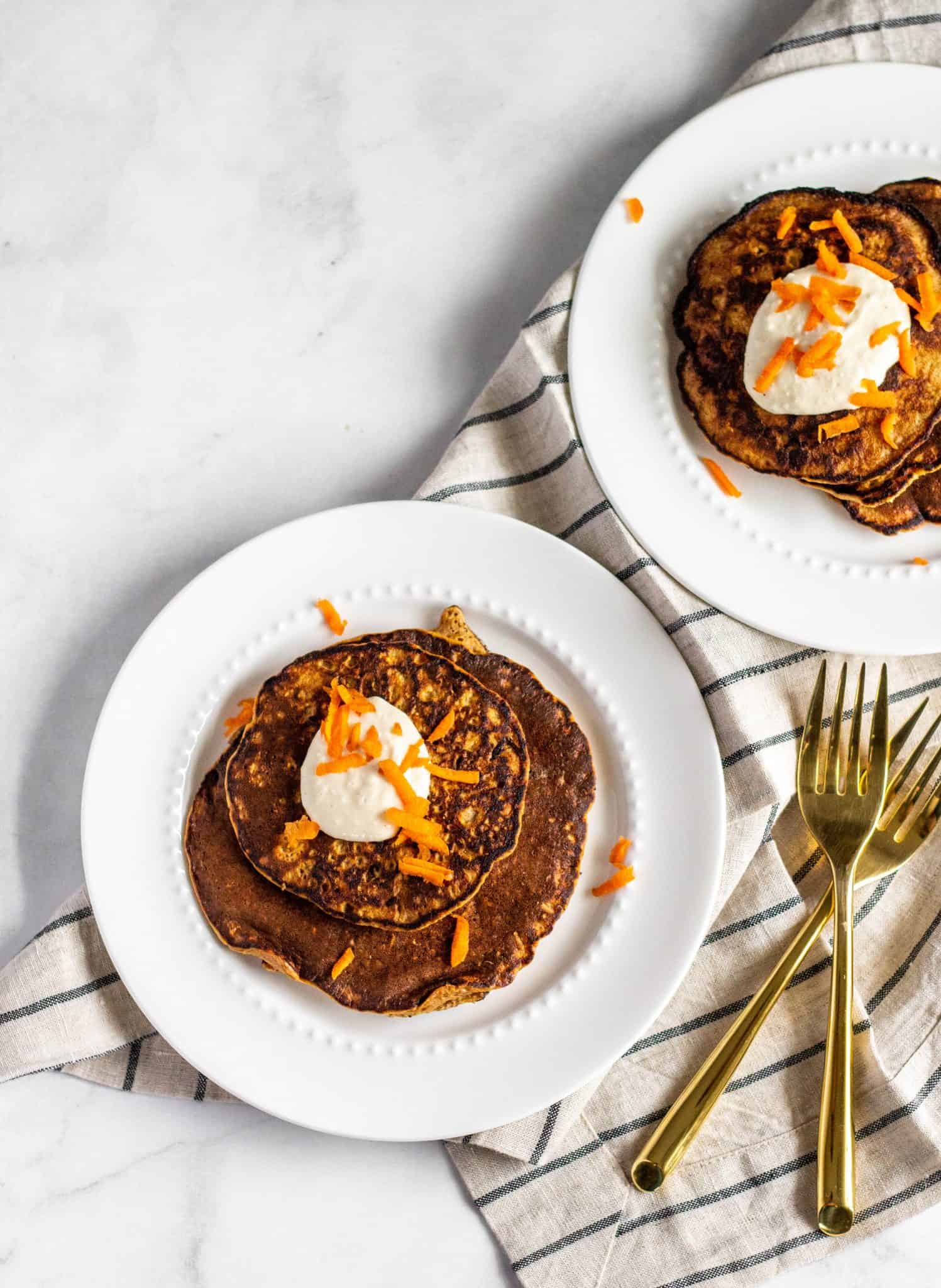 low FODMAP Carrot Cake Pancakes #lowfodmap #tararochfordnutrition