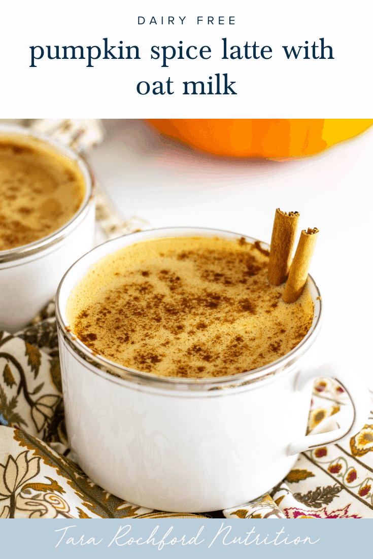 Healthy Pumpkin Spice Latte with Oat Milk #dairyfree #pumpkinlatte