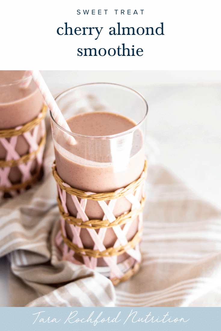 Cherry Almond Smoothie | Tara Rochford Nutrition #smoothie #freesample #healthysnack