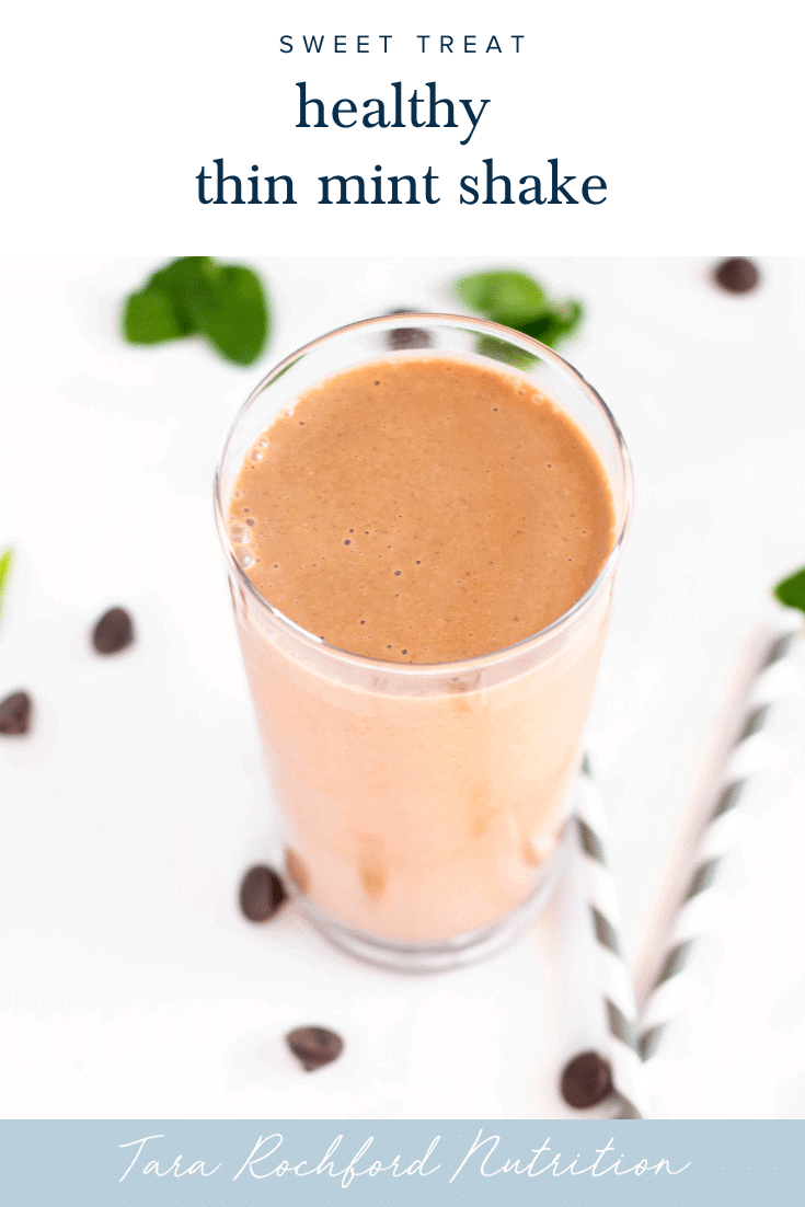 Healthy Thin Mint Smoothie | Tara Rochford Nutrition #tararochfordnutrition #thinmint #smoothie