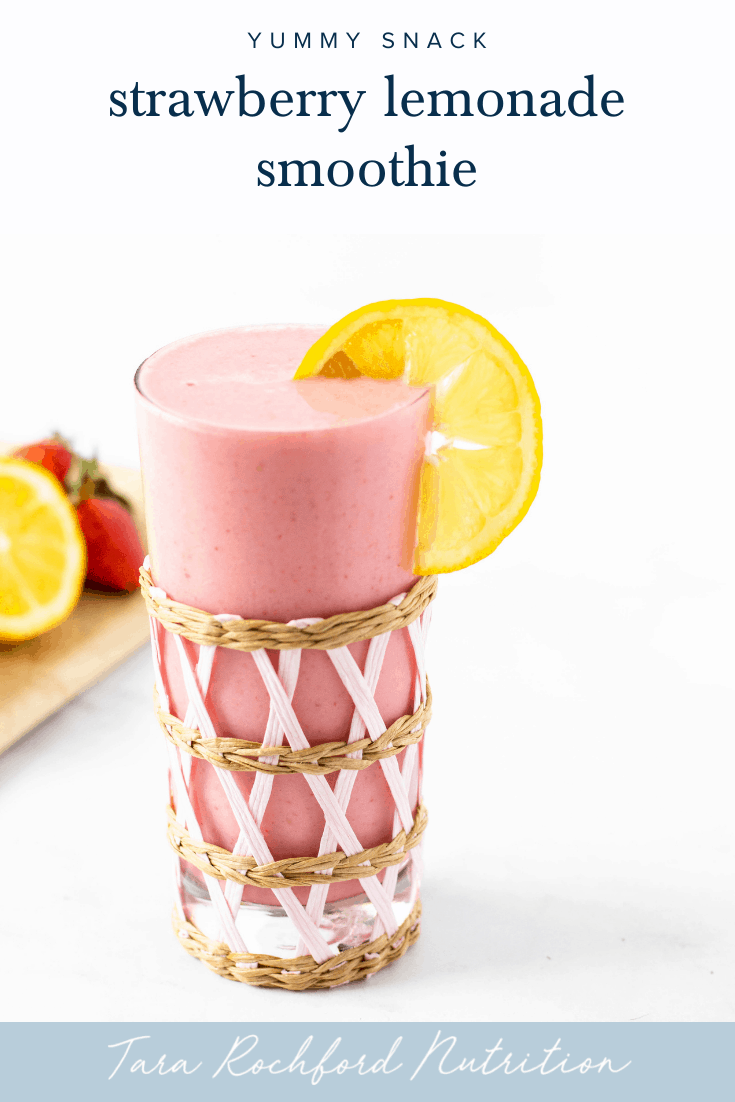 Strawberry Lemonade Smoothie #tararochfordnutrition #glutenfree