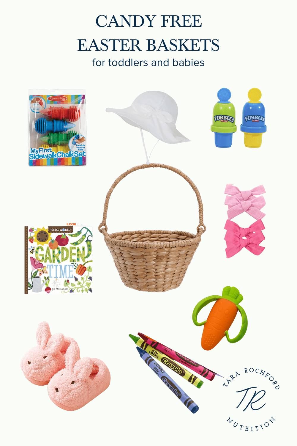 Candy Free Easter Baskets #easterbasket #motherhood #tararochfordnutrition